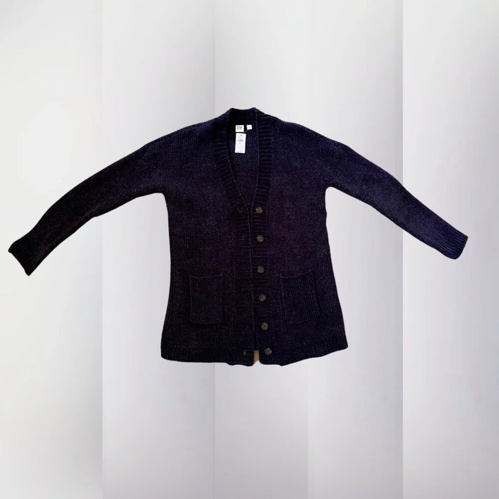 Cozy | GapKids Ultra-Soft Chenille Cardigan | XXL (13/14) | Navy Blue NWT
